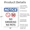 Signmission No Smoking No Pets OSHA Notice Sign, Plastic, 18in W x 24in L, 2PK OS-2PACK-NS-P-1824-V-14807 - alternate 4